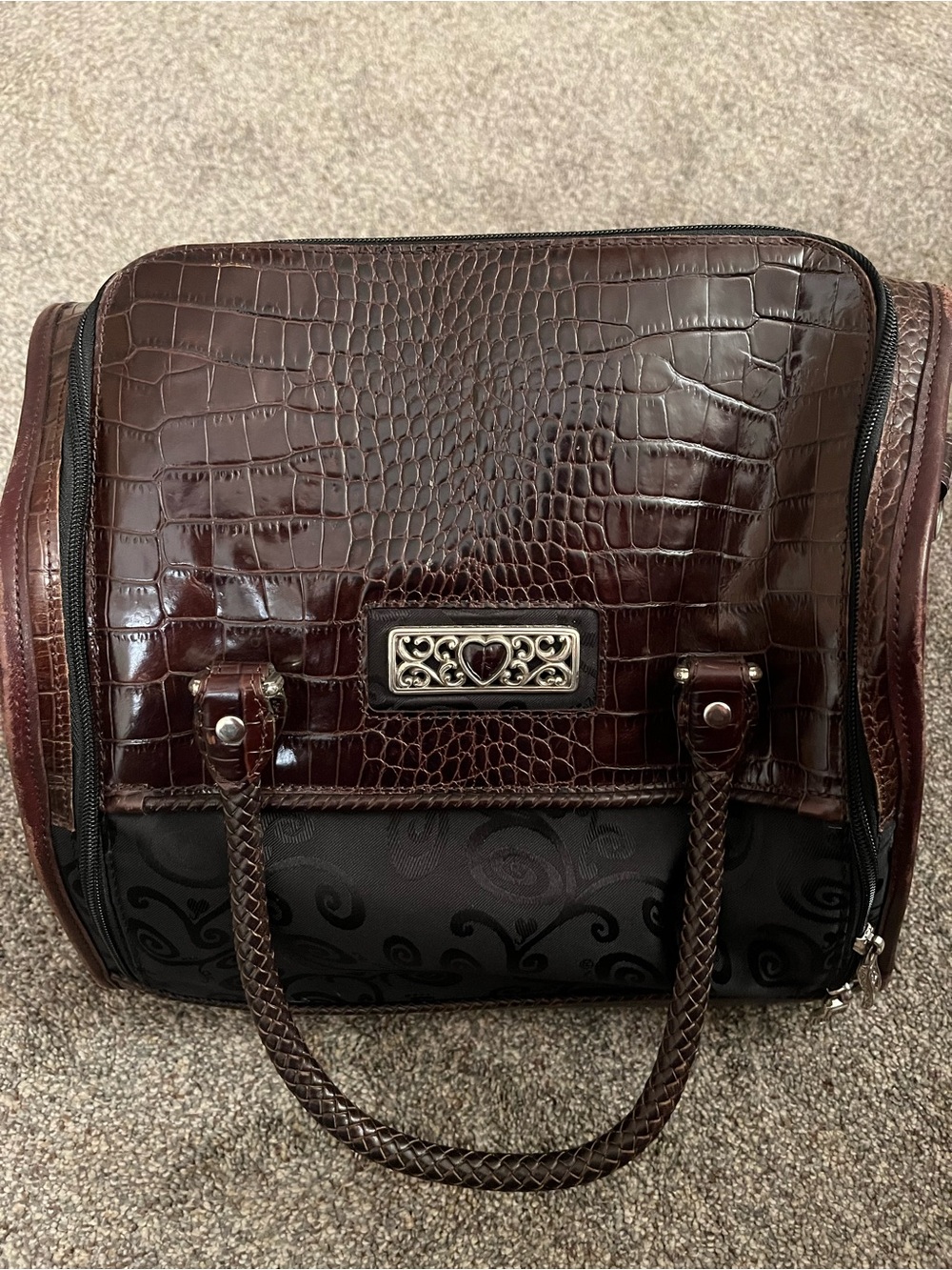 Vintage Brighton Lansky Travel Carry-On Train Case/Weekender Bag